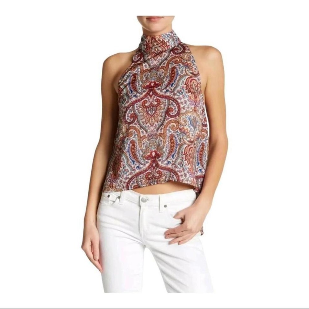 Finders Keepers Cyrus Mock Neck Henna Tank | Boho Paisley Chic Romantic Western